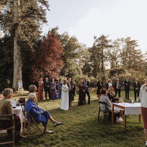 devon wedding reception garden