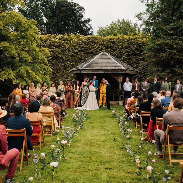Garden wedding devon