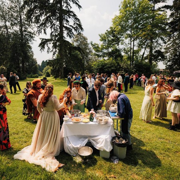 drinks reception wedding devon
