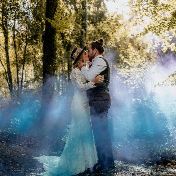 smoke bomb devon wedding