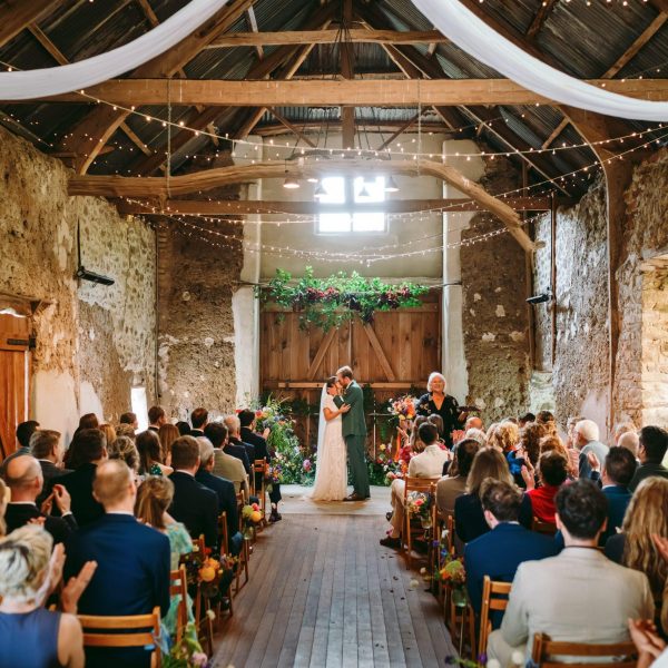 Rustic barn wedding Devon